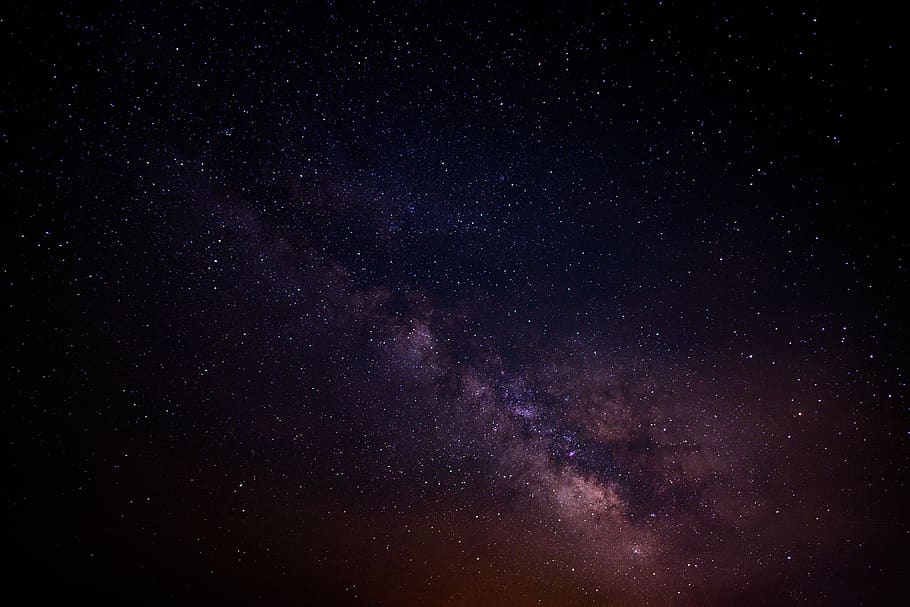 naturalesa, cel, núvols, nit, constel·lacions, estrelles, univers, galàxia, espai, degradat, violeta, porpra, negre, estrella - espai, astronomia, bellesa a la natura, escenics - natura, cap gent, tranquil·litat, estrella, Via Làctea, camp estel·lar, vista d’angle baix, escena tranquil·la, infinit, fons, marc complet, idíl·lic, espai i astronomia, 5K