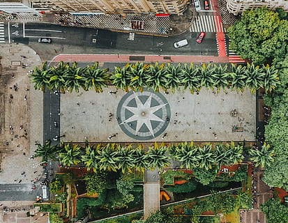 brazil, SE, praça da sé, anlegg, dag, ingen folk, grønn farge, kommunikasjon, vekst, natur, arkitektur, utendørs, bygget struktur, potteplante, henger, bygge eksteriør, veggbyggingsfunksjon, tekst, blad, form, tre - materiale, plante del, metall, hjul, 2K, CC0, offentlig domene, opphavsrett gratis