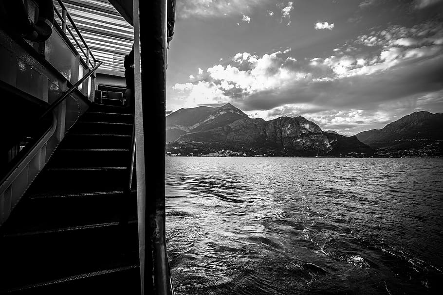 Itálie, como, hora, voda, nebe, mrak - nebe, krása v přírodě, scenics - příroda, pohoří, nikdo, Příroda, den, klidné scény, námořní plavidlo, architektura, klid, jezero, přeprava, způsob dopravy, stavba, 4K
