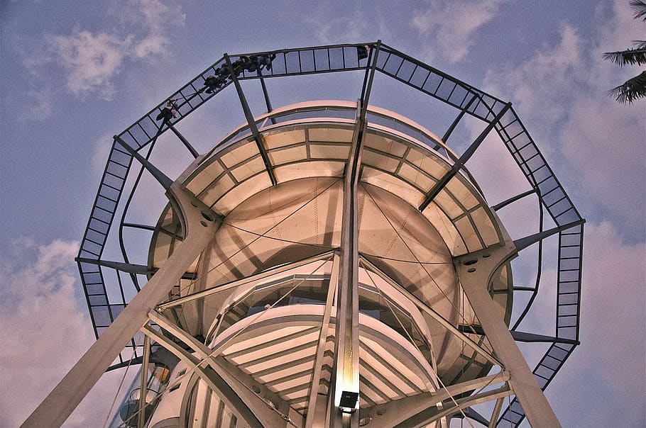 colombia, manizales, edifici, torre, torre al cielo, cel, vista d’angle baix, arquitectura, estructura construïda, naturalesa, dia, núvol - cel, metall, cap gent, patró, escala, espiral, a l'aire lliure, forma, exterior de l'edifici, generació de combustible i energia, barana, passos i escales, escala de cargol, indústria, 1080P