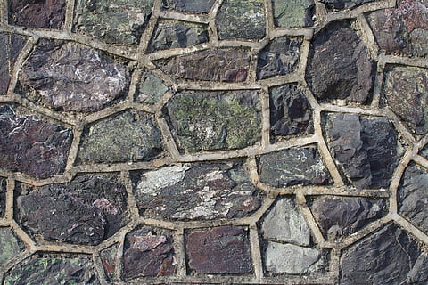 stone, wall, pointing, texture, masonry, structure, castle, architecture, old, pattern, brick, building, stones, concrete, rough, material, rock, grey, distressed, full frame, backgrounds, no people, day, outdoors, nature, close-up, textured, footpath, high angle view, stone material, solid, repetition, design, built structure, stone wall, street, paving stone, 2K, CC0, public domain, royalty free
