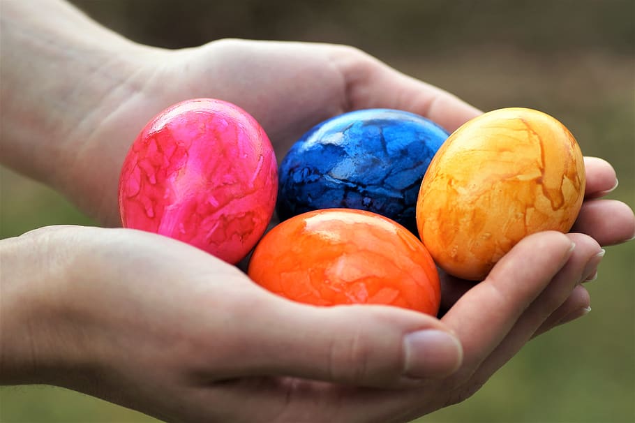 Pasqua, ous, fuet, ous de Pasqua, color, la tradició de, hora de l’est, ous de color, primavera, mà humana, mà, celebració, menjar i beguda, menjar, part del cos humà, multicolor, ou de Pasqua, primer pla, ou, una persona, centrar-se en primer pla, festa, descendència, infància, nen, a l'aire lliure, mans en copa, 5K