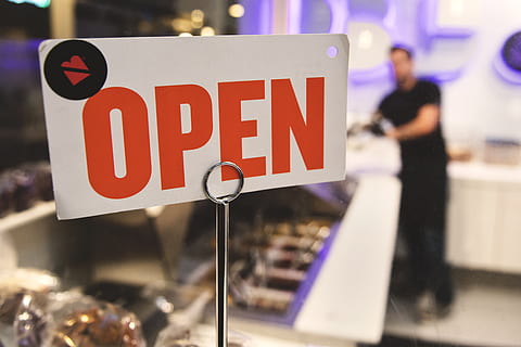 shallow, focus photography, red, white, open, signage, man, wearing, black, shirt, commerce, focus, information, macro, open sign, person, restaurant, sign, text, western script, focus on foreground, communication, capital letter, incidental people, retail, for sale, day, shopping, close-up, women, outdoors, information sign, consumerism, sale, city, message, 8K, CC0, public domain, royalty free
