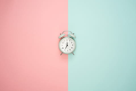gray double-bell clock, alarm clock, art, background, blue, clock face, color, conceptual, design, minutes, number, numbers, pastels, pink background, time, timepiece, vintage, clock, indoors, studio shot, instrument of time, copy space, no people, wall - building feature, single object, accuracy, colored background, deadline, pink color, wall clock, routine, morning, still life, close-up, minute hand, checking the time, 5K