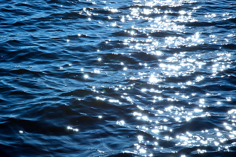 water, wave, sun, rays, mirroring, reflection, structure, background, blue, full frame, waterfront, rippled, backgrounds, sea, nature, no people, swimming pool, pool, sunlight, day, high angle view, pattern, outdoors, beauty in nature, wave pattern, purity, 5K, CC0, public domain, royalty free