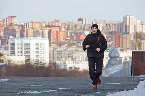 runner, outdoor, move, activity, park, red, wellness, jogger, active, morning, fitness, people, one, black, man, vitality, jogging, sky, sports, running, ufa, one person, architecture, city, full length, building exterior, standing, looking at camera, adult, built structure, young adult, city life, front view, day, focus on foreground, clothing, portrait, cityscape, casual clothing, building, warm clothing, outdoors, 720P, CC0, public domain, royalty free