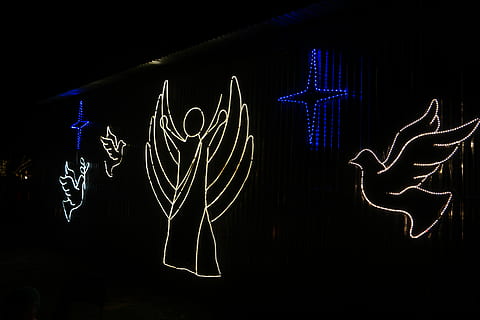 bílý, řetězec světla dekor, světlo, osvětlení, symbol, loga, ochranná známka, text, přejít, umění, neon, abeceda, hvězda symbol, grafika, etapa, Černá, laboratoř, elektronika, kornet, trubka, roh, noc, svítí, řeřavý, umění a řemesla, nikdo, osvětlovací zařízení, černé pozadí, tvořivost, zastoupení, světelný obraz, tvar hvězdy, dekorace, dlouhé expozice, zastoupení zvířat, kresba - umělecký produkt, studio shot, světlo stezka, uvnitř, temný, 5K, CC0, veřejná doména, bez autorských práv