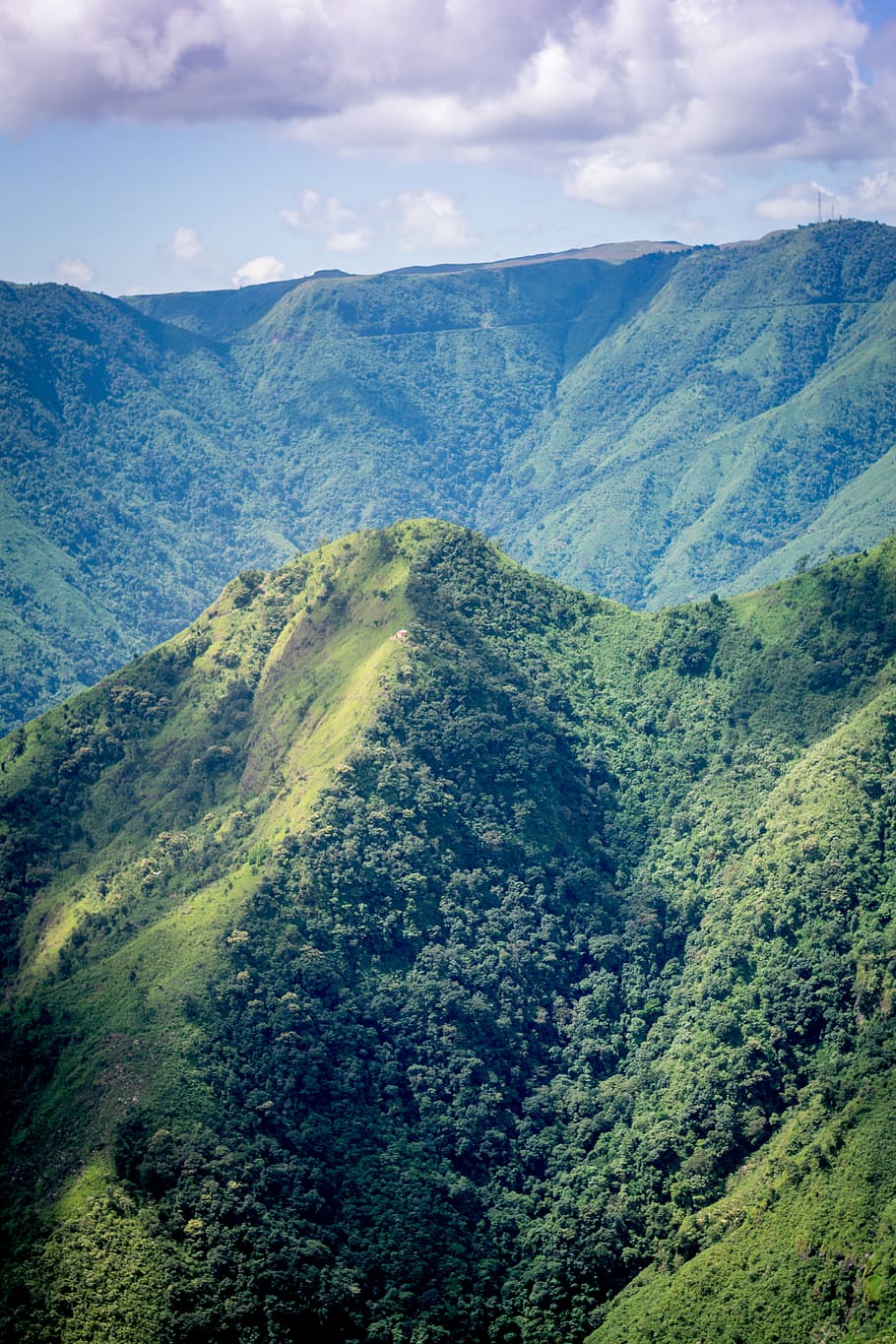 munţi, acoperit, copaci, noros, cer, altitudine, a închide, nori, lumina zilei, timpul zilei, mediu inconjurator, pădure, verde, înalt, peisaj, Munte, varf de munte, natural, natură, în aer liber, scenă, pitoresc, vedere, scenice - natura, frumusețe în natură, o scenă liniștită, nor - cer, liniște, scenă non-urbană, plantă, Culoarea verde, copac, nici o persoana, de munte, zi, teren, idilic, vedere în unghi mare, rulare peisaj, 5K