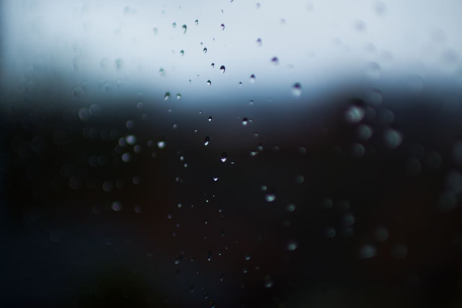 pioggia, gocce, finestra, imposta l'umore, acqua, far cadere, bagnato, nessuno, fotogramma intero, sfondi, natura, avvicinamento, in casa, messa a fuoco selettiva, trasparente, modello, goccia di pioggia, vetro - materiale, cielo, stagione piovosa, purezza, rugiada, 4K