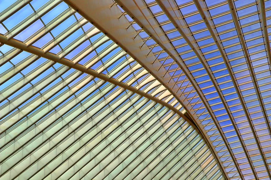 klar, Glasdach, grau, Stahlrahmen, die Architektur, Gebäude, Decke, Konstruktion, Design, futuristisch, Glas, Glasgegenstände, Froschperspektive, modern, Muster, Perspektive, Dach, stehlen, gebaute Struktur, Flachwinkelansicht, keine Leute, Tag, Vollbild, Glas - Material, drinnen, Hintergründe, Metall, Himmel, Natur, Sonnenlicht, 5K