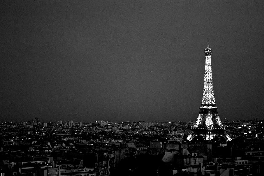 Frankrig, Paris, Eiffeltårnet, torre eiffel, bygning, nat, arkitektur, bygget struktur, by, bygning udvendig, tårn, bybilledet, rejsemål, himmel, høj - høj, turisme, kopiere plads, ingen mennesker, rejse, natur, skyfri himmel, udendørs, kontorbygning udvendig, skyskraber, Spir, 4K
