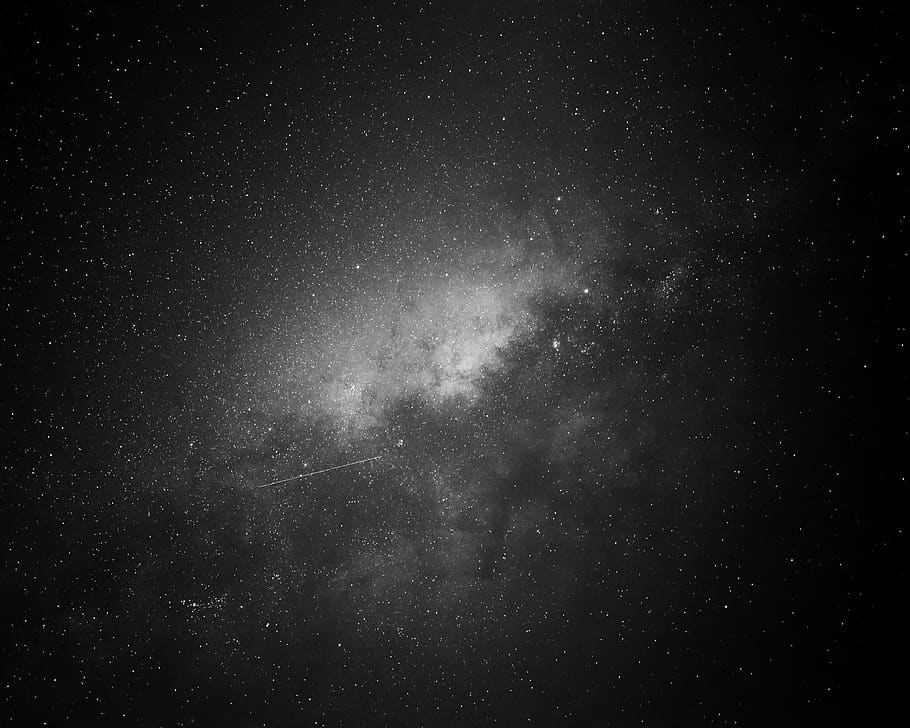 galàxia grisa, espai, astronomia, nebulosa, espai exterior, univers, Via Làctea, nit, cel estrellat, cel, a l'aire lliure, galàxies, monocroma, blanc i negre, centre, astro, fons de pantalla de galàxia, manera, lletós, foto de nit, astrofotografia, vista d’angle baix, estrella, galàxia, bellesa a la natura, camp estel·lar, escenics - natura, cap gent, naturalesa, estrella - espai, tranquil·litat, escena tranquil·la, fons, marc complet, infinit, idíl·lic, fosc, 4K