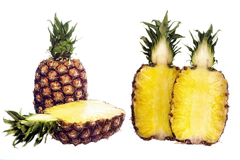ananas, tausta, viipale, sitrushedelmien, herkullinen, syödä, ruoka, tuore, hedelmä, terveys, terve, yksittäinen, mehukas, ravitsemus, ananasta, kasvi, trooppinen, valkoinen, koko, ruoka ja juoma, terveellinen ruokavalio, tuoreus, trooppinen hedelmä, hyvinvointi, valkoinen tausta, studio ammuttu, sisällä, asetelma, keltainen, ei ihmisiä, lähikuva, ryhmä kohteita, leikata, vihreä väri, valinta, kypsä, 1080P, CC0, public domain, rojaltivapaa
