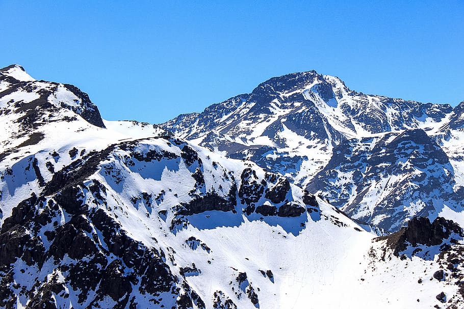 neu a la muntanya, muntanya, neu, naturalesa, Serra, a l'aire lliure, Alps, xile, pic, nevat, sabata, muntanya nevada, cim de muntanya, gel, glacera, cim, snowboard, cim de la muntanya, snowcap, vitacura, hivern, temperatura de fred, bellesa a la natura, cel, escenics - natura, cel clar, blau, dia, escena tranquil·la, Color blanc, tranquil·litat, medi ambient, cap gent, escena no urbana, clima extrem, formació, 1080P