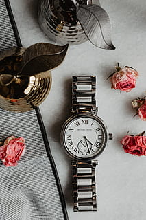 woman essentials, female, essentials, watch, jewellery, jewelery, silver, jewelry, distillation, time, flatlay, flat lay, feminine, clock, object, indoors, still life, high angle view, no people, instrument of time, flower, table, accuracy, wristwatch, close-up, pocket watch, textile, directly above, clothing, publication, book, flowering plant, personal accessory, clock face, 4K