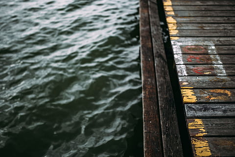 old, pier, lake, day, summer, vintage, waterscape, wooden, wood, water, wood - material, no people, sea, motion, nature, outdoors, high angle view, metal, built structure, architecture, close-up, railing, focus on foreground, rippled, pattern, flowing water, 4K, CC0, public domain, royalty free