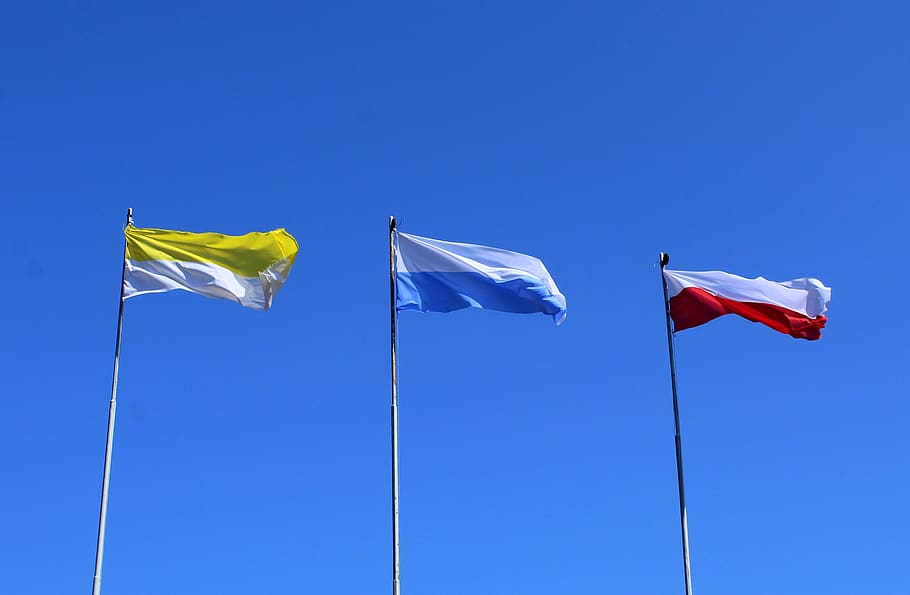 banderes, bandera, copejant, dom, la independència del, vent, el patriotisme, blau, medi ambient, cel, naturalesa, vista d’angle baix, cel clar, agitant, pol, cap gent, dia, còpia espai, vermell, elecció, llibertat, emoció, variació, a l'aire lliure, independència, icona nacional, 2K