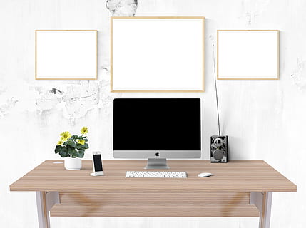 Poster, Rahmen, Schreibtisch, Computer, iphone, Radio, Technologie, Tabelle, kopieren sie platz, drinnen, Möbel, leeren, Holz - Material, keine Leute, Bilderrahmen, Kommunikation, weiße Farbe, Computerbildschirm, Computerausrüstung, leer, modern, Sitz, blühende Pflanze, Flachbildschirm, 2K, CC0, gemeinfrei, lizenzfrei