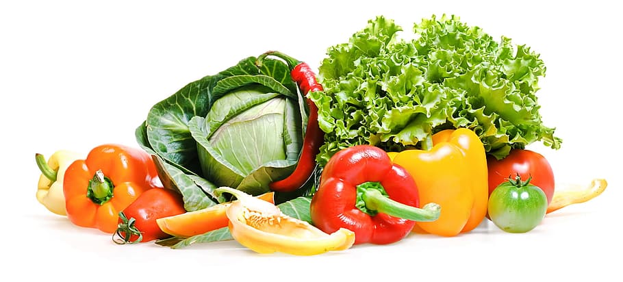 grøntsager, grøntsag, kål, sund og rask, marked, isolerede, bunke, vegetarisk, måltid, peber, naturlig, , hvid, rød, kost, blad, afgrøde, slankekure, salat, objekt, majs, frodig, frisk, mad, saftig, persille, friskhed, sund kost, mad og drikke, tomat, velvære, paprika, frugt, studio skud, skåret ud, rød paprika, peber - grøntsag, krydderi, grøn farve, multi farvet, ingen mennesker, hvid baggrund, Vegetarmad, organisk, moden, 1080P
