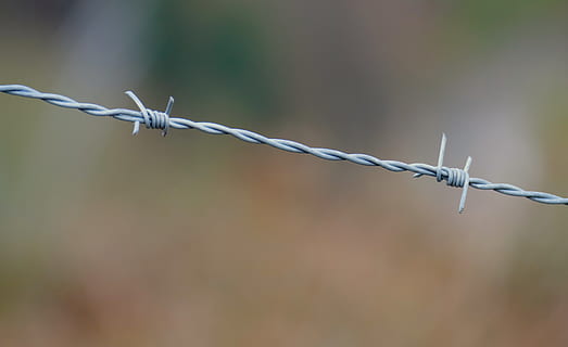 gri sârmă ghimpată, gard, Siguranță, Securitate, protecţie, barieră, sârmă ghimpată, limite, sârmă, metal, să se concentreze asupra primelor elemente, ascuțit, zi, semn de avertizare, semn, a închide, nici o persoana, răsucit, natură, ghimpat, în aer liber, 5K, CC0, domeniu public, fără drepturi de autor
