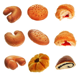 al forn, fleca, pa, esmorzar, bun, pastís, gluten, cereal, col · lecció, deliciós, postres, sopar, menjar, gra, grup, aïllat, dinar, pastisseria, producte, rodar, ombra, berenar, esquivar, dolç, saborós, blat, blanc, fons blanc, menjar i beguda, tallar, tir de l'estudi, a l'interior, natura morta, frescor, cap gent, alimentació saludable, grup d'objectes, primer pla, fruita, benestar, marró, nou, nou - aliments, 5K, CC0, domini públic, lliure de regalies