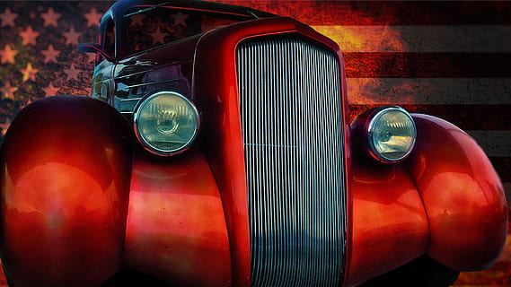 auto, oldtimer, us-auto, klassikko, historiallisesti, amerikkalainen, vanha, palautettu, punainen, lähikuva, musiikki, maa-ajoneuvo, ajovalot, kuljetus, sisällä, taiteen kulttuuri ja viihde, retro-tyylinen, kuljetustapa, musiikki-instrumentti, ei ihmisiä, musiikkilaitteet, moottoriajoneuvo, studio ammuttu, tekniikka, asetelma, 4K, CC0, public domain, rojaltivapaa