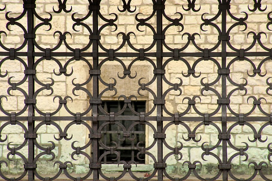 espalier, ornament, geometriske, mønster, gammel, antik, geometrien af, baggrunden, form, struktur, fuld ramme, design, baggrunde, metal, ingen mennesker, bygget struktur, arkitektur, Port, gitter, smedejern, vindue, metal rist, sikkerhed, bygning udvendig, rist, bygning, hegn, udendørs, jern - metal, jern, 5K