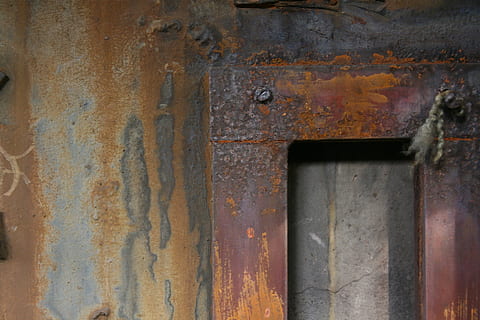 rust, metal, struktur, rusted, rusten, gammel, forvitret, ingen mennesker, nedgang, forladt, tæt på, forringelse, beskadiget, dag, kørt ned, forældet, arkitektur, udendørs, baggrunde, fuld ramme, tekstureret, industri, indgang, 4K, CC0, offentligt domæne, royaltyfrie