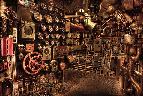 clustered, gauge, mounted, black, steel board, engine room, gauges, machine, valves, vessel, indoors, large group of objects, machinery, old, machine part, no people, industry, technology, variation, valve, metal, choice, abandoned, collection, wall - building feature, abundance, art and craft, business, equipment, work tool, machine valve, 1080P, CC0, public domain, royalty free