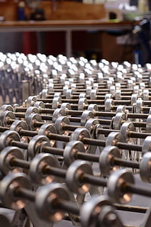 canada, edmonton, selective focus, metal, indoors, close-up, in a row, no people, repetition, large group of objects, day, abundance, pattern, arrangement, focus on foreground, chain, architecture, factory, strength, still life, order, silver colored, production line, 4K, CC0, public domain, royalty free