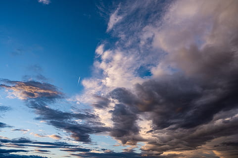 foto, nuvole, giorno, Carta da parati 4k, nuvolosità, Cloudscape, nuvoloso, alba, crepuscolo, ambiente, carta da parati hd, Paradiso, meteorologia, natura, all'aperto, scenario, panoramico, cielo, nuvola - cielo, bellezza nella natura, scenics - natura, Inquadratura dal basso, la tranquillità, nessuno, scena tranquilla, cielo drammatico, blu, tramonto, cielo lunatico, sfondi, idilliaco, atmosfera, 5K, CC0, dominio pubblico, privo di copyright