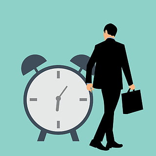 illustration, businessman, briefcase, walking, past, alarm clock, clock., clock, timeline, hourglass, watch, time management, calendar, time is money, time icon, money, time concept, business, back view, isolated, full people, side, length body, suit, suitcase, model, boss, case, forward, guy, hold, look, man, manager, person, smart, business person, one person, time, adult, well-dressed, men, white collar worker, males, standing, corporate business, rear view, urgency, full length, clock face, minute hand, 1080P
