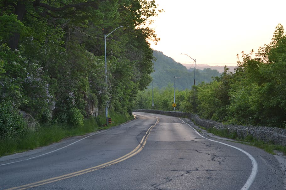 Canada, hamilton, drum, transport, direcţie, copac, calea de urmat, plantă, simbol, semn, marcajul rutier, marcare, natură, diminuarea perspectivei, cer, nici o persoana, drum de tara, zi, frumusețe în natură, țară, asfalt, drum liber, linia galbenă dublă, în aer liber, linia de separare, lung, 4K