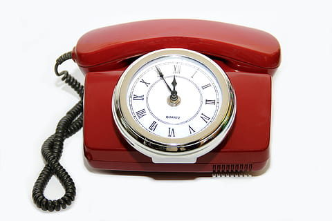 phone, old, red, clock, nostalgia, communication, technology, telephone, listeners, isolated, apparatus, the eleventh hour, fast, time, instrument of time, retro styled, white background, antique, cut out, single object, clock face, number, watch, minute hand, wristwatch, timer, studio shot, dial, checking the time, landline phone, leather, personal accessory, 5K, CC0, public domain, royalty free