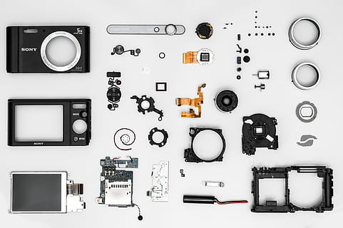 black, camera accessory lot, buttons, camera, circuits, close-up, components, device, digital, digital camera, electronic, focus, lens, mechanical, modern, motherboard, opened, pieces, service, technology, wireless, large group of objects, directly above, indoors, no people, photography themes, still life, connection, variation, studio shot, arrangement, choice, equipment, communication, camera - photographic equipment, group of objects, computer, smart phone, table, photographic equipment, clock, electrical equipment, 4K, CC0, public domain, royalty free