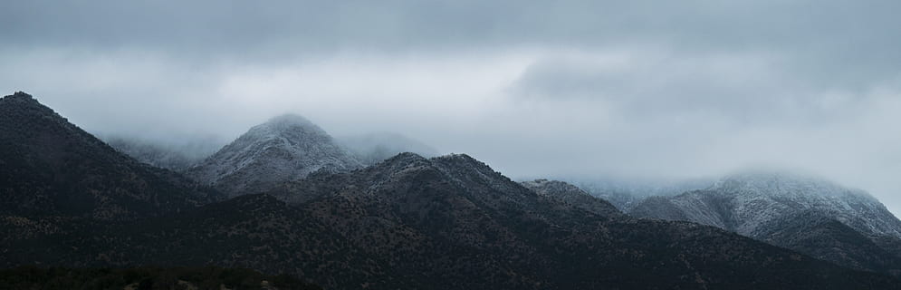 Panorama-, Fotografie, Berge, Wolken, wolkig, Umgebung, Nebel, nebelig, Dunst, Landschaft, trübe, Natur, Panoramablick, szenisch, Himmel, Tal, Wildnis, Berg, Szenen - Natur, Gebirge, wolke - himmel, Schönheit in der Natur, ruhige Szene, Ruhe, Nicht-städtische Szene, keine Leute, Fernbedienung, draußen, Gipfel, idyllisch, Formation, 5K, CC0, gemeinfrei, lizenzfrei