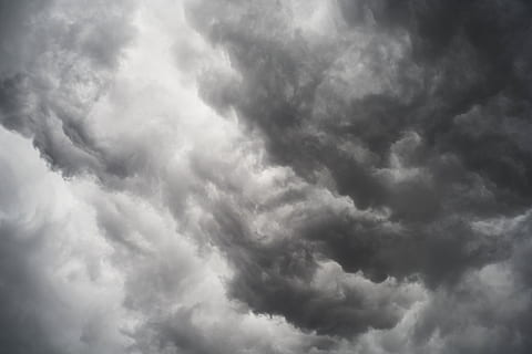 gray clouds, cloudiness, clouds, cloudscape, cloudy, dark, grey, heaven, high, nature, sky, skyscape, white, cloud - sky, beauty in nature, low angle view, backgrounds, scenics - nature, dramatic sky, no people, storm, overcast, storm cloud, day, outdoors, environment, gray, tranquility, fluffy, meteorology, wind, ominous, rain, wispy, 5K, CC0, public domain, royalty free