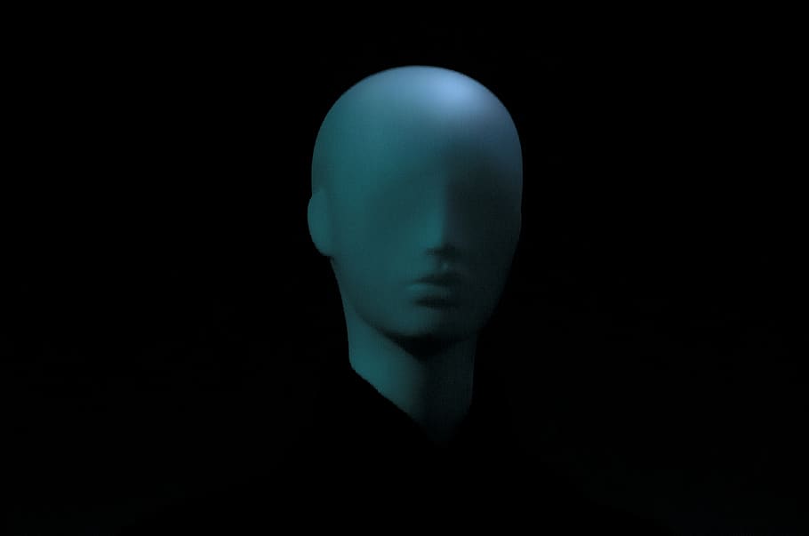 busseig de cap, cap, alienígena, maniquí, persona, humà, silueta, esfera, negre, blau, fosc, cara, cec, sense pèl, aïllat, persones de plàstic, sense ulls, figureta, masmorra, màscara, dispensador de Pez, tir de l'estudi, part del cos humà, a l'interior, retrat, gent, emoció, fons negre, tirada al cap, part del cos, misteri, fantasmal, còpia espai, cap humà, adult, equips d’il·luminació, creativitat, rostre humà, dolent, contemplació, dit, 4K