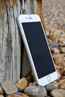 argent iphone 6, téléphone portable, cellulaire, dispositif, iphone, iphone 6, iphone 6 plus, mobile, cailloux, téléphone, roches, téléphone intelligent, des pierres, La technologie, écran tactile, bois, la communication, Technologie sans fil, dispositif d'information portable, lien, écran, écran de l'appareil, personne, équipement de télécommunication, solide, nature morte, bois - matériau, table, Roche, fermer, en plein air, portabilité, blanc, 4K, CC0, domaine public, libre de droits