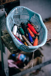 yarn, thread, tray, sew, tie, industrial, factory, blur, art and craft, multi colored, variation, choice, close-up, focus on foreground, no people, creativity, large group of objects, container, craft, day, indoors, still life, for sale, animal, high angle view, selective focus, equipment, art and craft equipment, 5K, CC0, public domain, royalty free