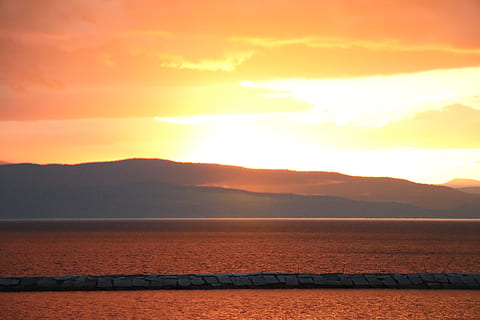 Dom, céu, lago, nuvens, por do sol, natureza, panorama, Vermont, champlain, montanha, scenics - natureza, beleza na natureza, agua, cena tranquila, luz solar, tranquilidade, cadeia de montanhas, idílico, ninguém, nuvem - céu, mar, meio Ambiente, terra, ao ar livre, 5K, CC0, domínio público, royalty free