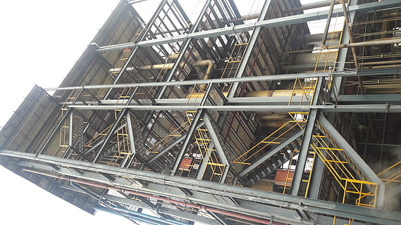 industria mexicana, stavba, architektura, nízký úhel pohledu, exteriér budovy, kov, průmysl, nikdo, nebe, den, stavební průmysl, Příroda, továrna, most, venku, most - mužská konstrukce, město, spojení, staveniště, cestovat, nosník, 4K, CC0, veřejná doména, bez autorských práv