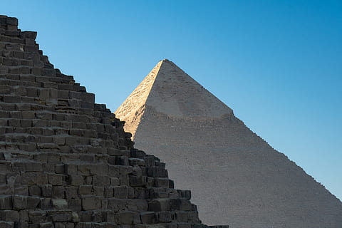 piramit, Mısır, giza, eski, anıt, firavun, Tarihçe, geçmiş, mimari, eski uygarlık, yapılı yapı, seyahat yerleri, seyahat, gökyüzü, turizm, eski harabe, dış yapı, gün, doğa, insansız, Kent, açık hava, düşük açılı görünüş, ibadethane, açık havada, arkeoloji, harap, 5K, CC0, kamu malı, telif ücretsiz