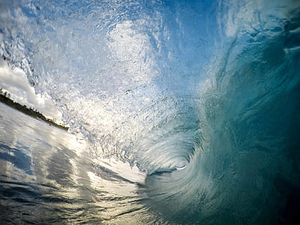 aconseguir, submergit, endins, onada., aigua, mar, onada, moviment, naturalesa, bellesa a la natura, esport aquàtic, poder a la natura, esport, surf, dia, a l'aire lliure, poder, blau, platja, medi ambient, túnel, aigua que flueix, 4K, CC0, domini públic, lliure de regalies