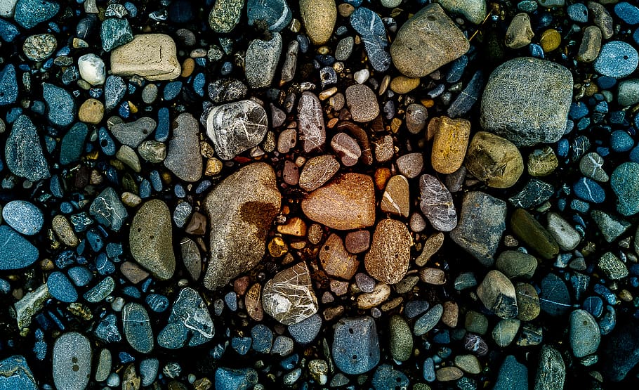 roccia, pietra, modello, struttura, sfondo, fiume, sfondi, Marrone, astratto, blautöne, la zona, design, superficie, ciottoli, ciottolo, strato, formato orizzontale, fotogramma intero, grande gruppo di oggetti, abbondanza, nessuno, giorno, solido, strutturato, natura, avvicinamento, pietra - oggetto, direttamente sopra, all'aperto, pila, vista dall'alto, legno - materiale, 5K