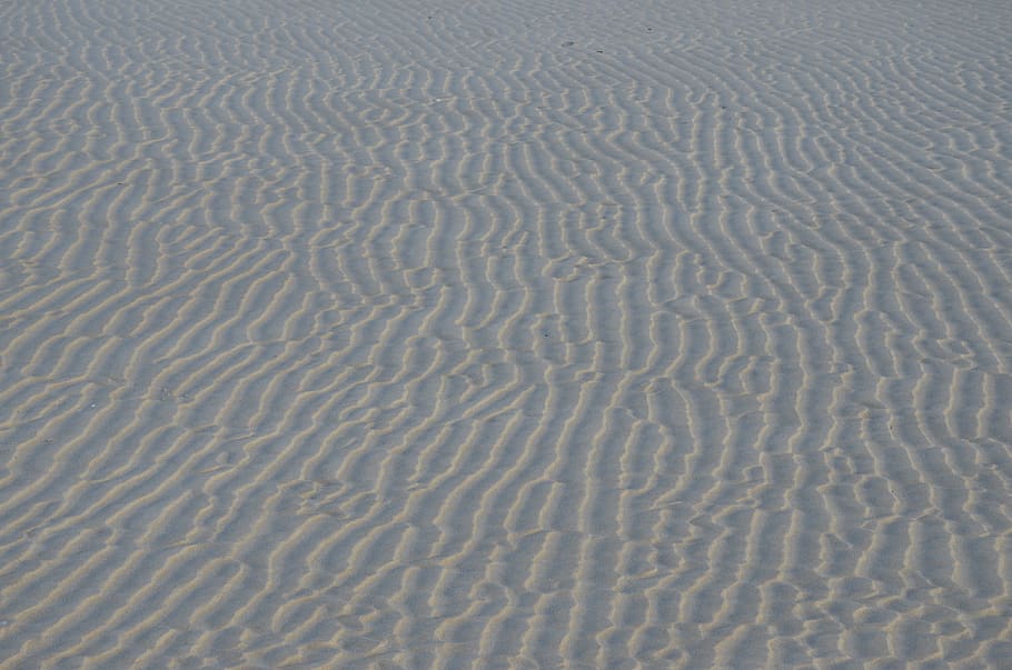 sorra, ondulacions, textura, patró, fons, terra, marc complet, cap gent, patró d'ones, patró natural, naturalesa, platja, tranquil·litat, bellesa a la natura, paisatge, dia, duna de sorra, escenics - natura, desert, medi ambient, vista d’angle alt, clima àrid, a l'aire lliure, clima, semiàrid, marea baixa, 4K