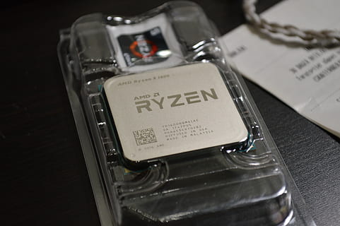 cpu, 5 1600, ryzen, processor, amd, text, still life, indoors, close-up, no people, table, western script, communication, high angle view, label, technology, arts culture and entertainment, two objects, studio shot, glass - material, group of objects, selective focus, container, focus on foreground, food and drink, small group of objects, 5K, CC0, public domain, royalty free