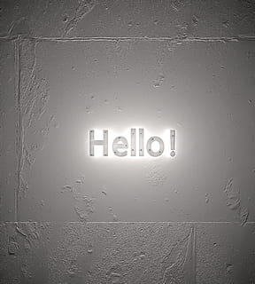 Hallo, licht, muur, grijs, 3d, skin-editor, tekst, communicatie, muur - bouwfunctie, teken, geen mensen, westers schrift, detailopname, binnenshuis, ingebouwde structuur, hoofdletter, architectuur, nat, glas - materiaal, informatie, de begeleiding, aantal, verlicht, informatiebord, laten vallen, zilverkleurig, 1080P, CC0, publiek domein, royaltyvrij