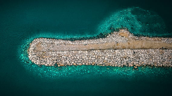 uitzicht op het strandeiland, water, zee, geen mensen, groene kleur, natuur, blauw, getextureerde, creativiteit, emotie, liefde, detailopname, positieve emotie, land-, achtergronden, solide, patroon, vorm, beweging, turkoois gekleurd, 4K, CC0, publiek domein, royaltyvrij