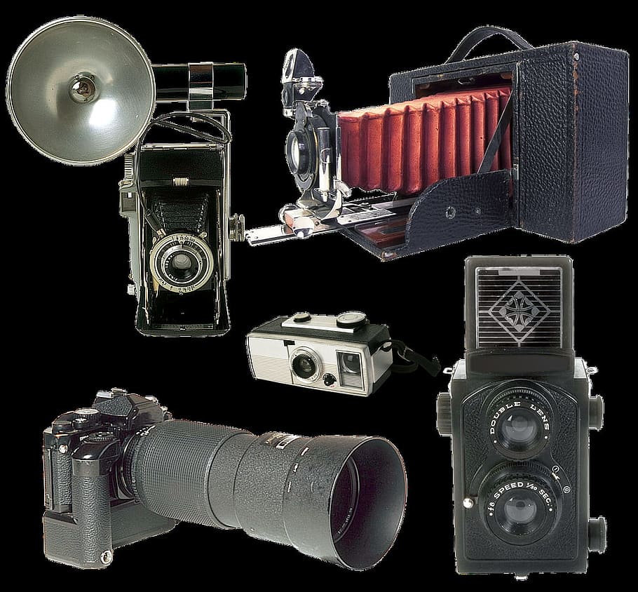 càmera, lent, transformació, objecte, fotografia, temes de fotografia, càmera - equip fotogràfic, tecnologia, fons negre, natura morta, tir de l'estudi, equip fotogràfic, cap gent, primer pla, a l'interior, taula, estil retro, elecció, variació, color negre, càmera digital, fotografiar, lent - instrument òptic, càmera de vídeo domèstica, 720P